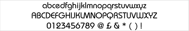Sample of Bauhaus logo design font